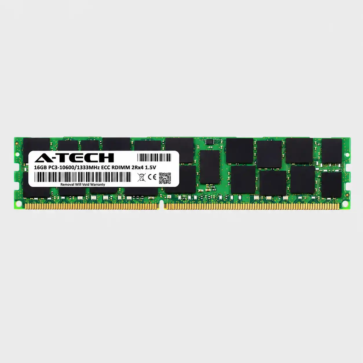 MEMORIA RAM PARA SERVIDOR A-TECH 16GB 2Rx4 PC3-10600R DDR3 1333MHz ECC RDIMM REG